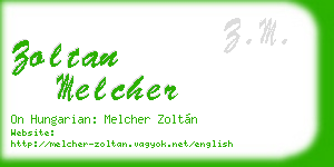 zoltan melcher business card