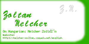 zoltan melcher business card